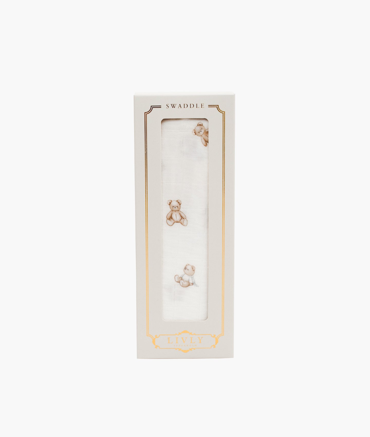 LIVLY Teddy Tay Swaddle Blanket Hvit