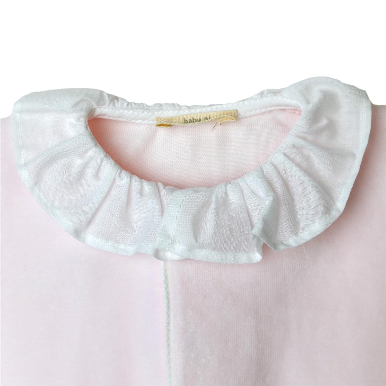 BABY GI Heldress Velour m/fot,Angel Lys Rosa