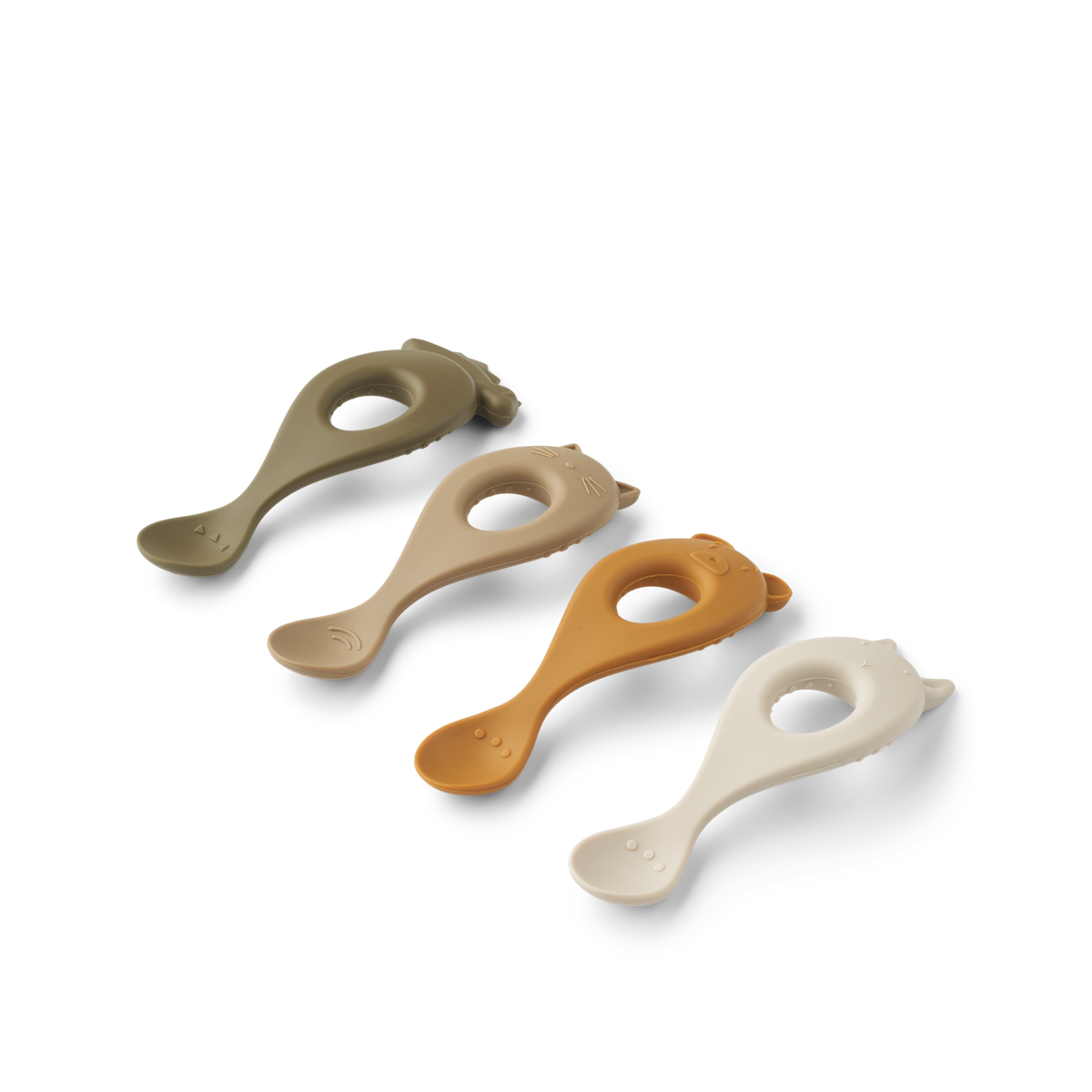 LIEWOOD Liva Silicone spoon 4 pk. Sand Mix