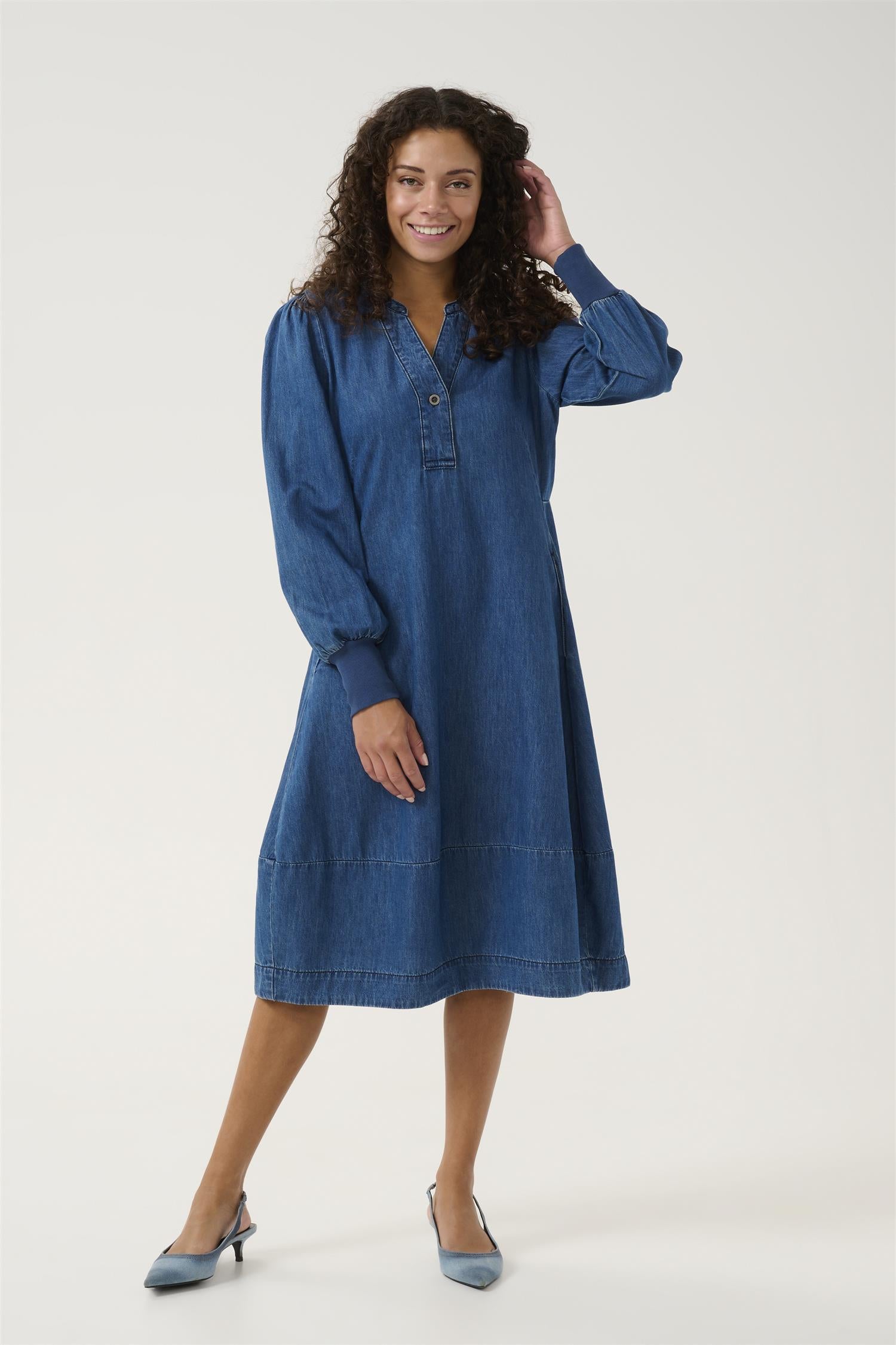 CULTURE Allura Arpa Rib Dress Blå