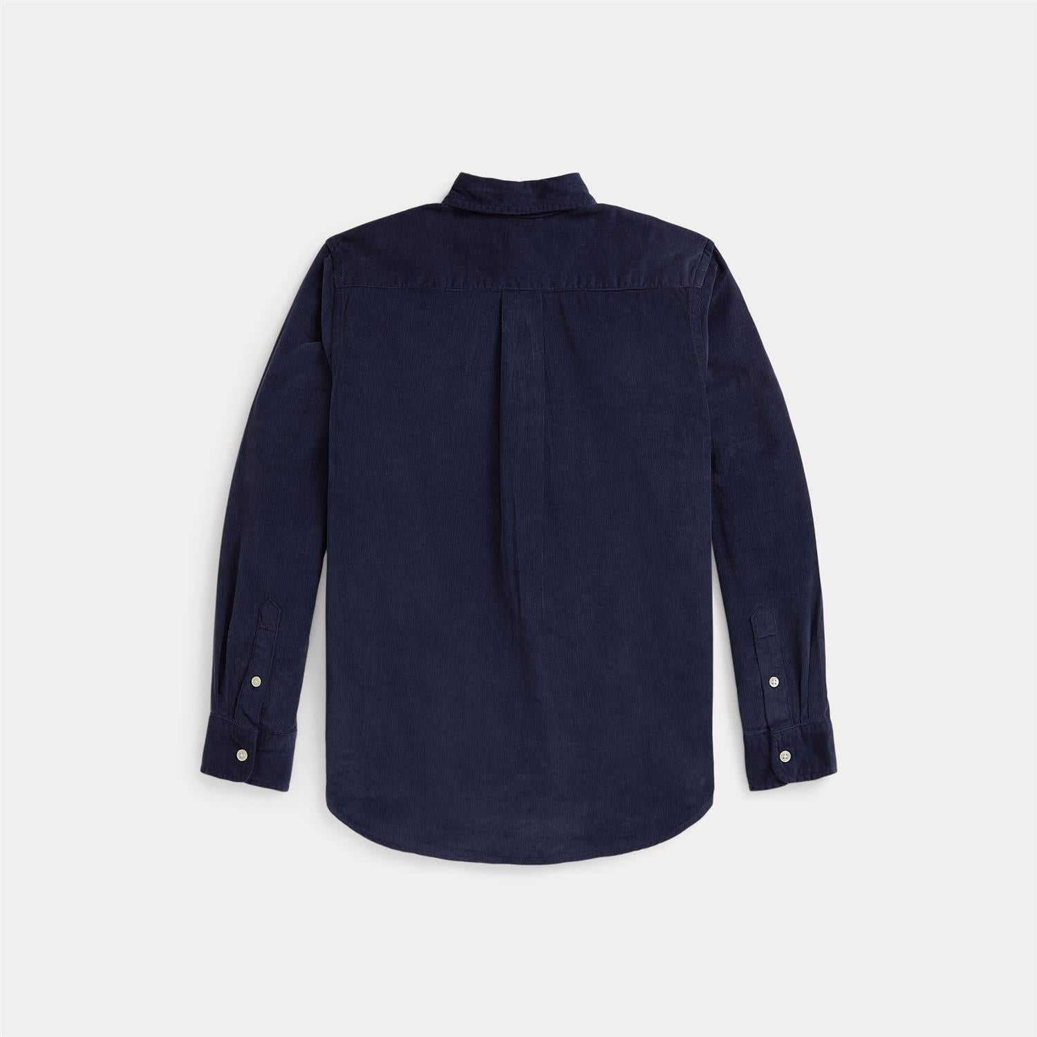 RALPH LAUREN 8-16År Smalstripet Cord Skjorte Mørkeblå