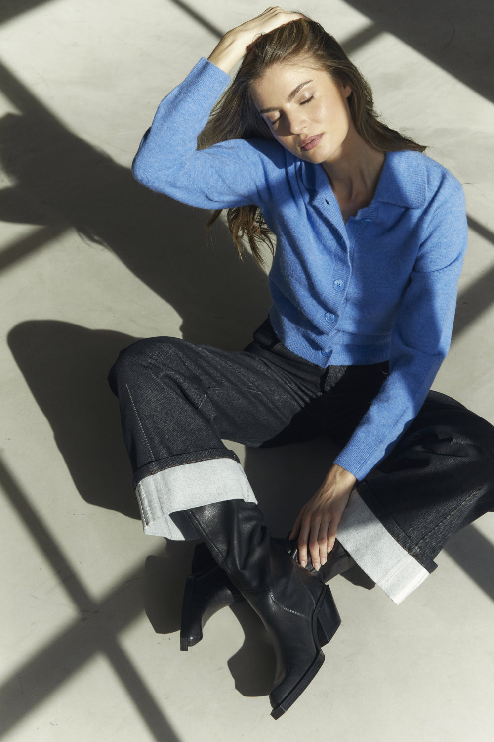 CO´ COUTURE Benal Collar Cardigan Blue