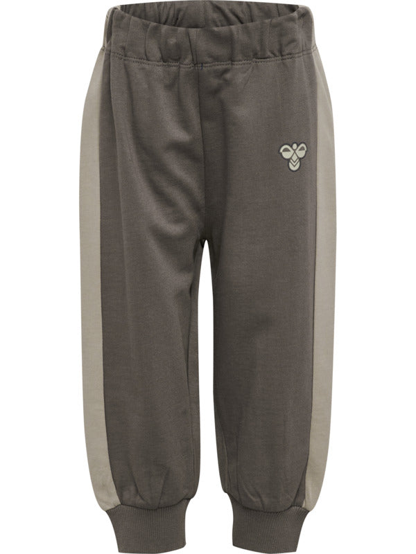 HUMMEL 0-4ÅR Loose Block Adj Waist Pants Oliven/Beige