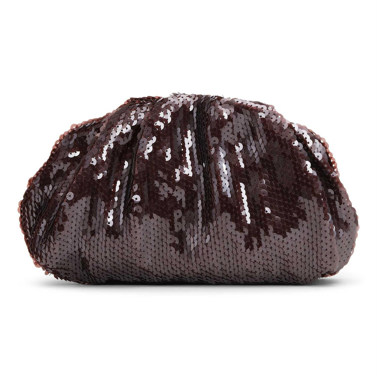 SUI AVA Sequin Clutch Bag Brown