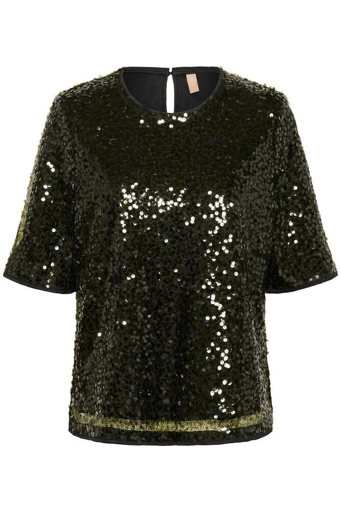 CULTURE Melia Blouse Olive Night - Farmor Ingvarda