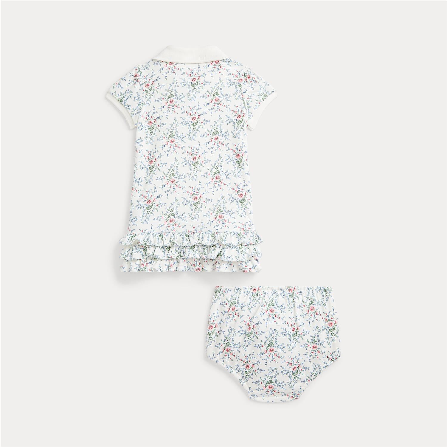 RALPH LAUREN Baby 0-24mnd. Sett med kjole og truse Blomstret - Farmor Ingvarda
