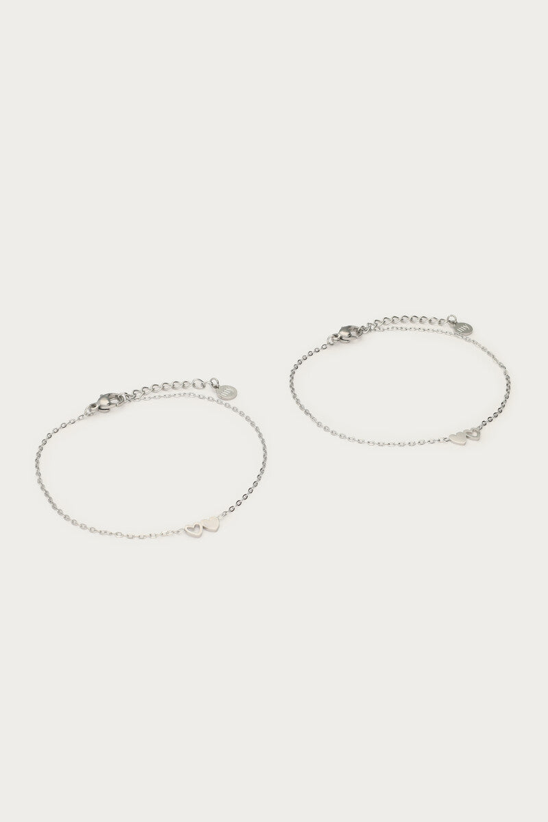 My Jewellery Bracelet besties 2 heart Sølv