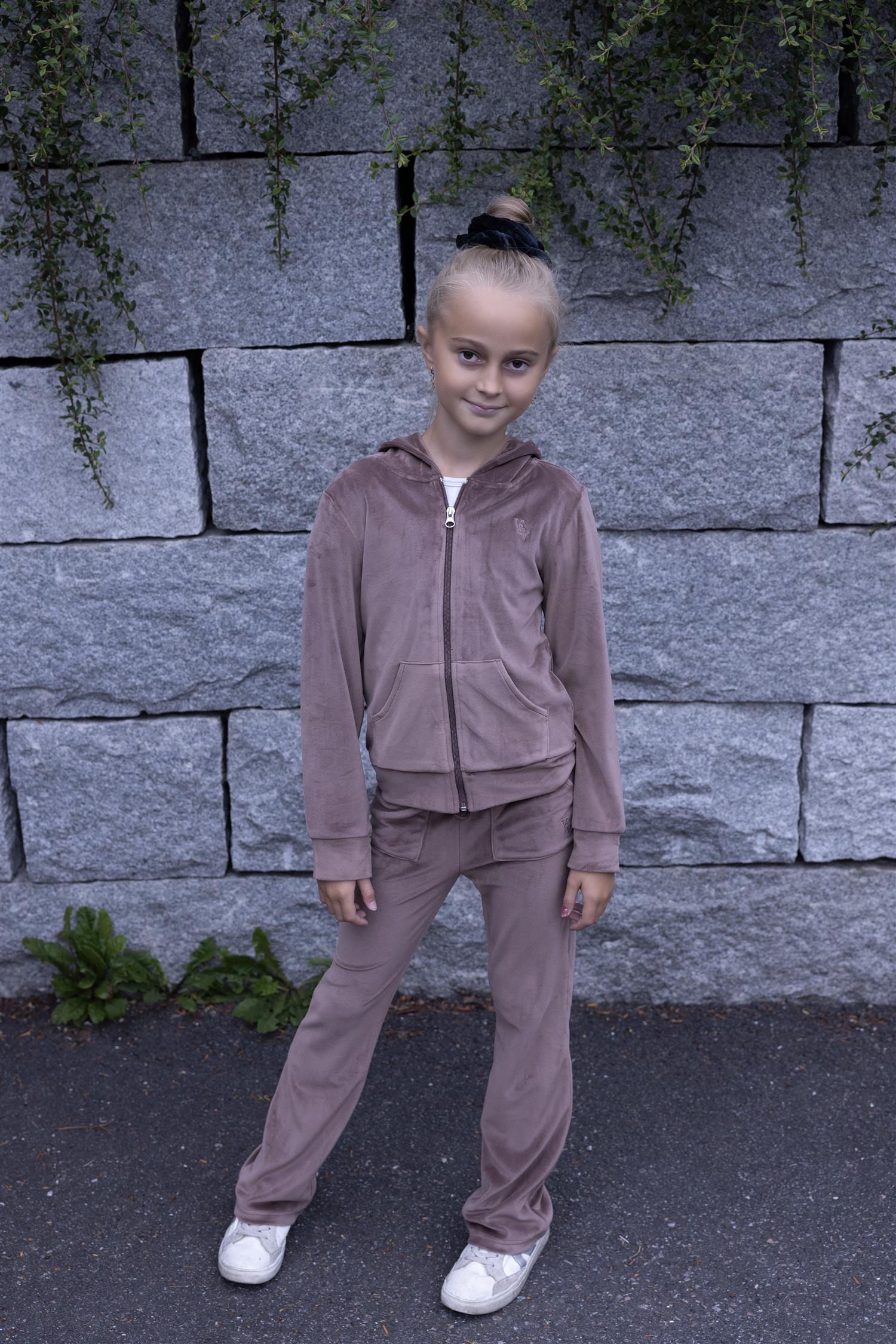VILJE OG VE Hermine Bukse,Velour Taupe