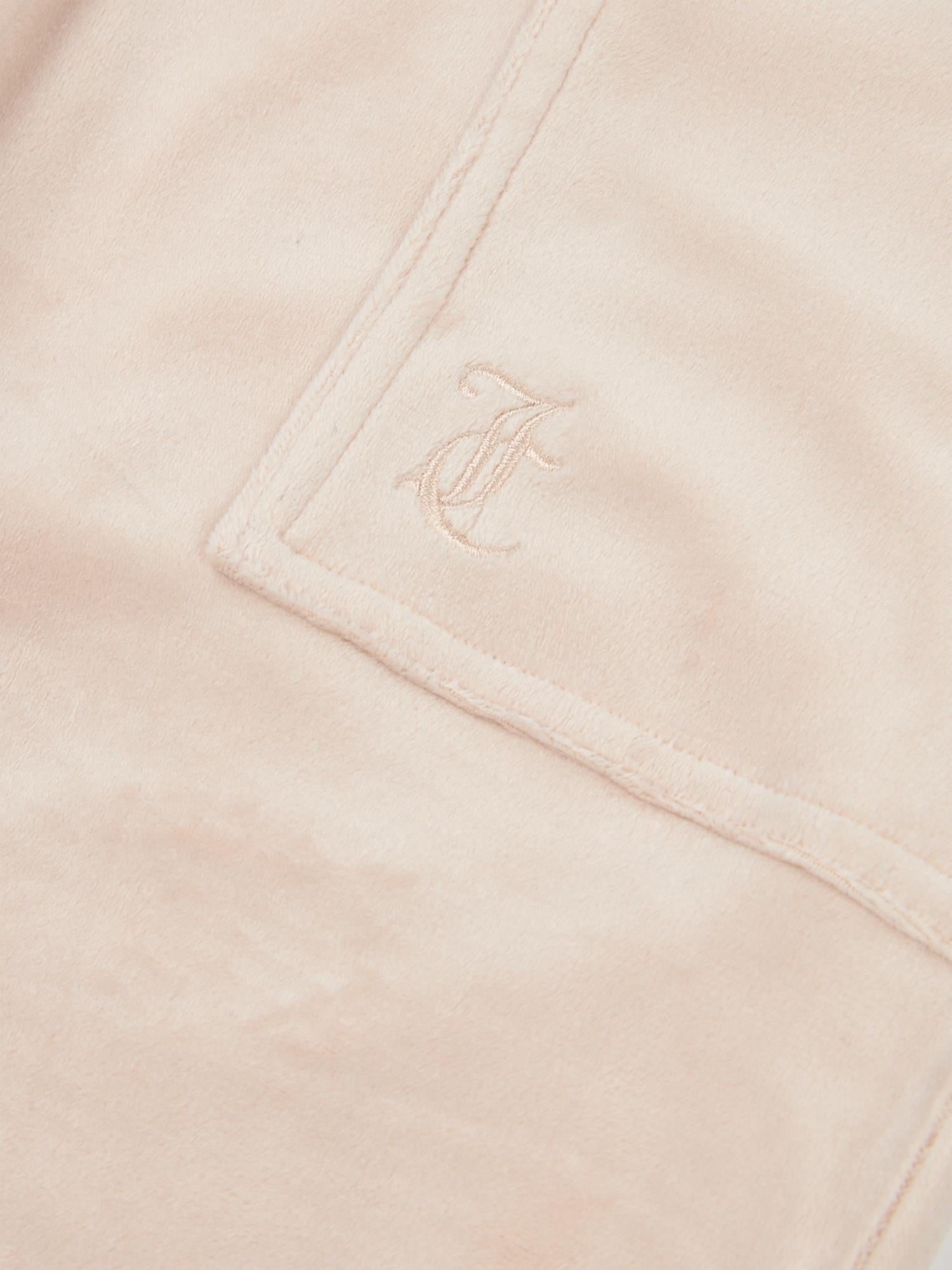 JUICY COUTURE Velourbukse,Pocket Wide Leg Beige