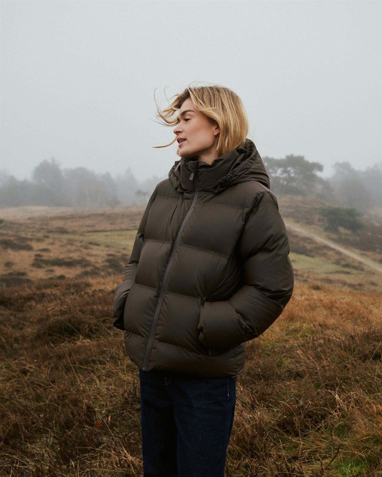 NEO NOIR Fox C Puffer Jacket Dark Brown