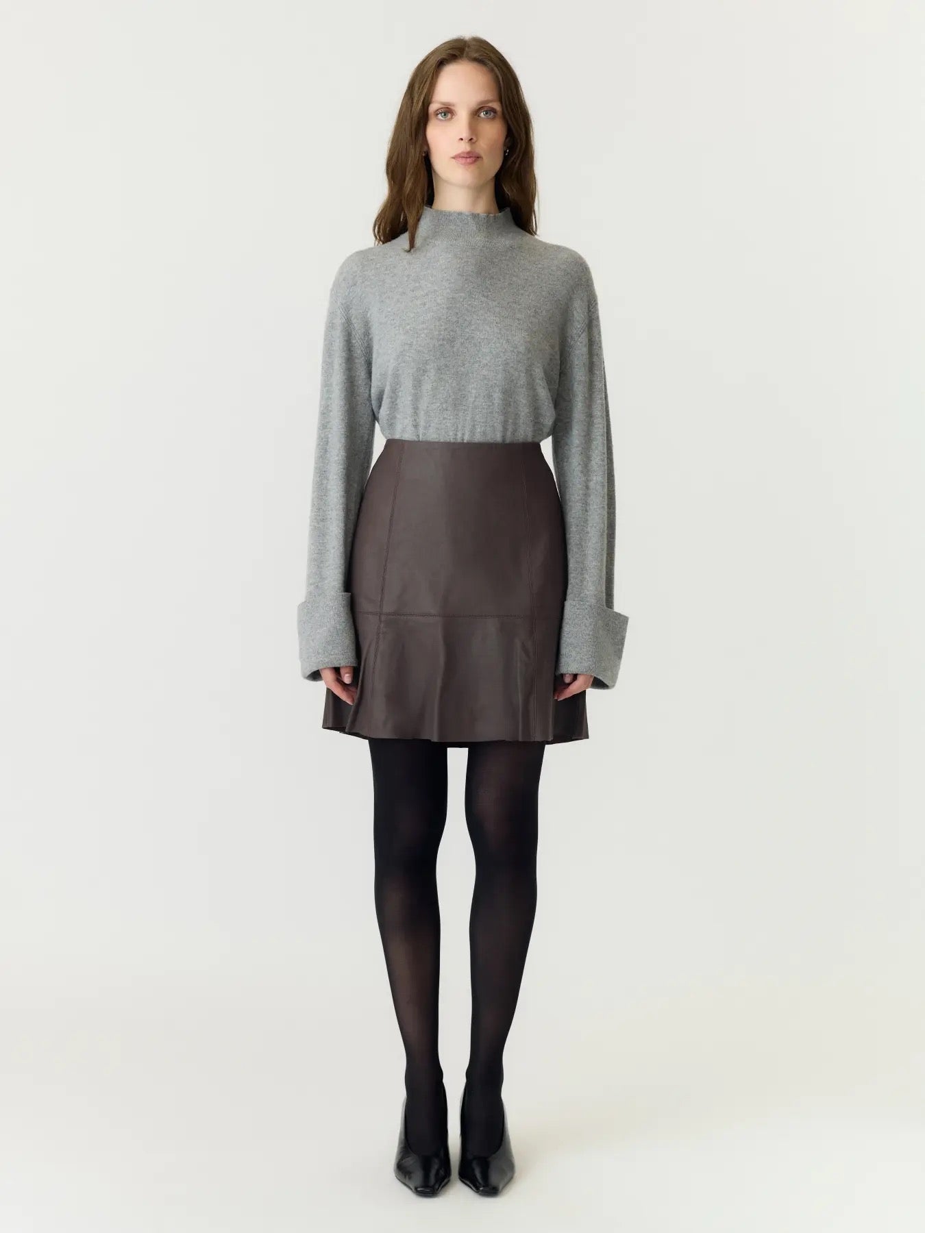 YAS Yascolly Naplon Leather Skirt