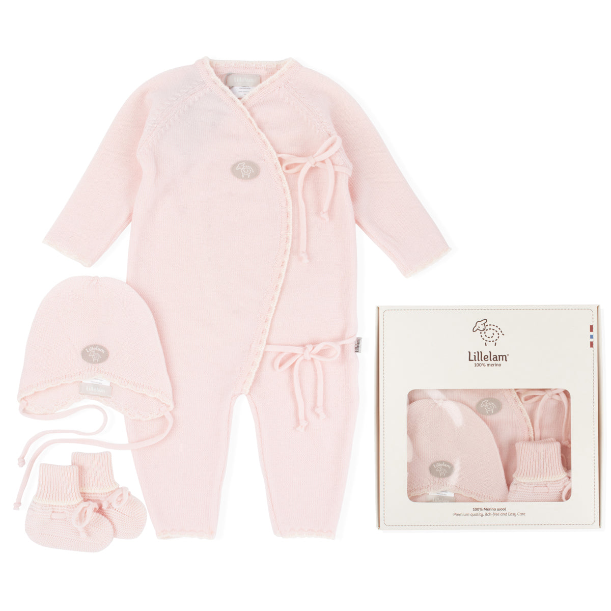 LILLELAM Hentesett Babyrosa