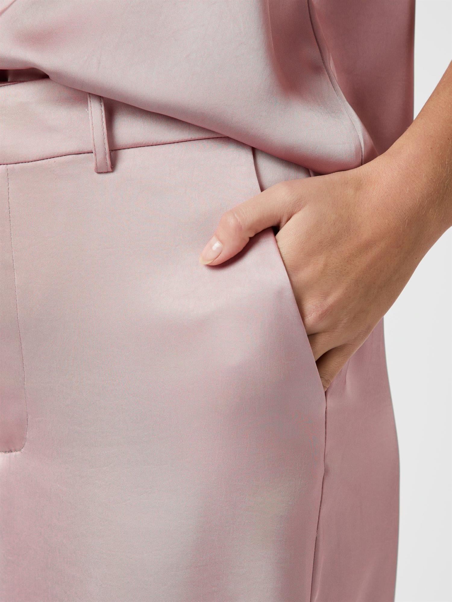 NEO NOIR Emmett Heavy Sateen Pants Rose