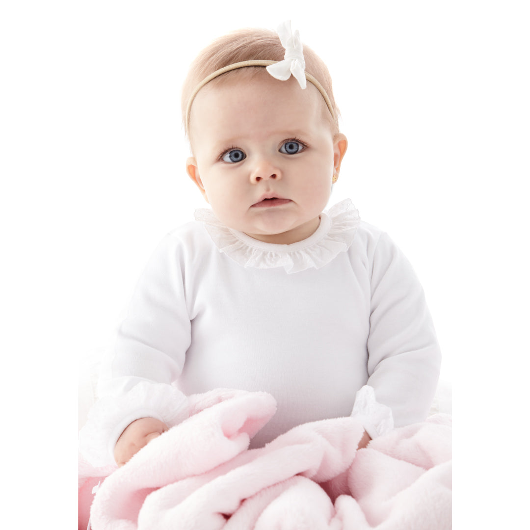 BABIDU 1191 Body m/hvit blondekrage Hvit