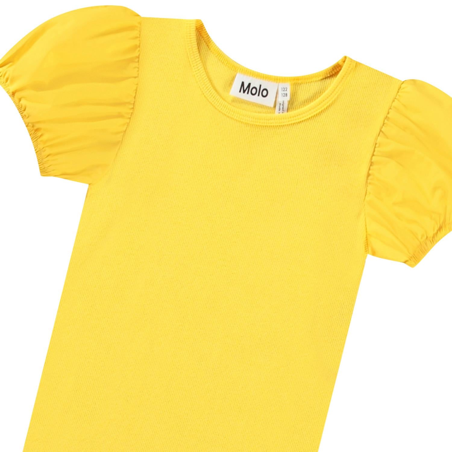 MOLO 4-12ÅR Raluca Topp m/kort erm Gul