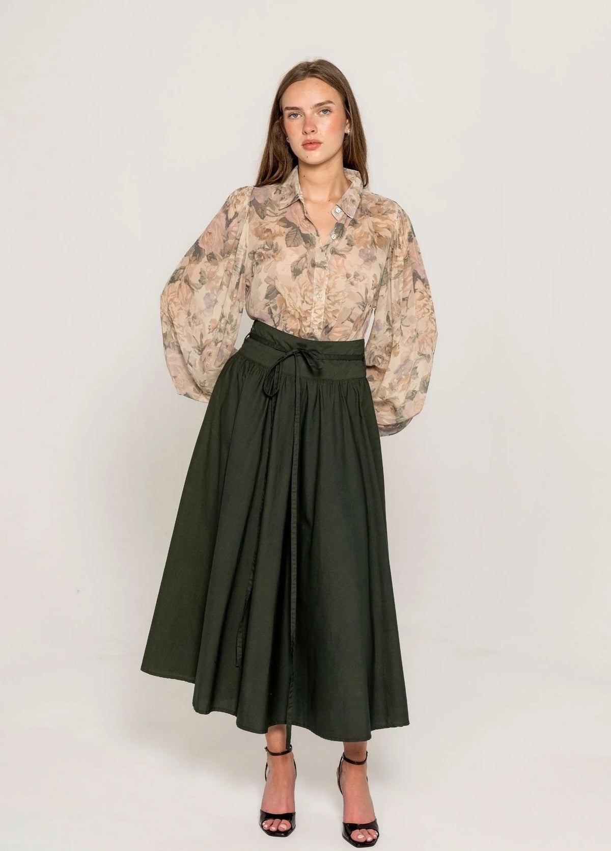MISSMAYA Astrid Skirt Moss Green