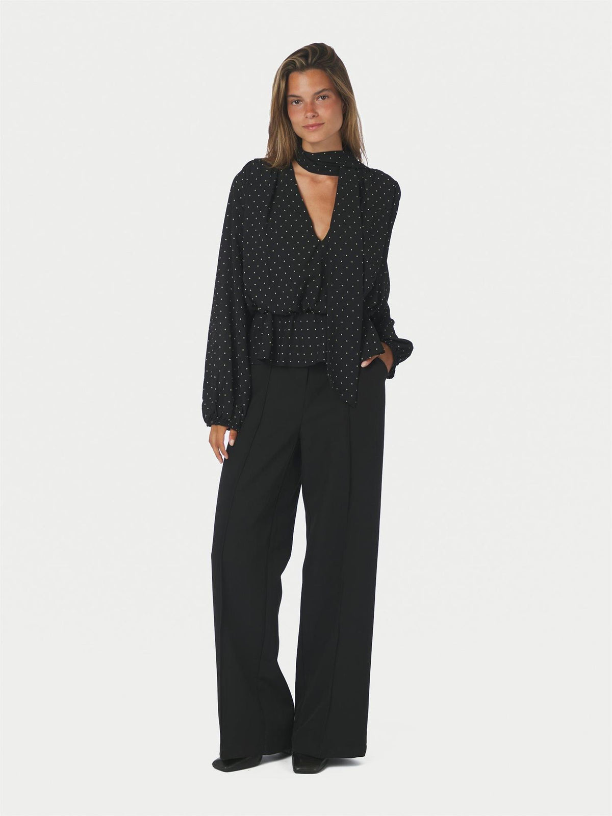 NEO NOIR Ettalie Dot Blouse