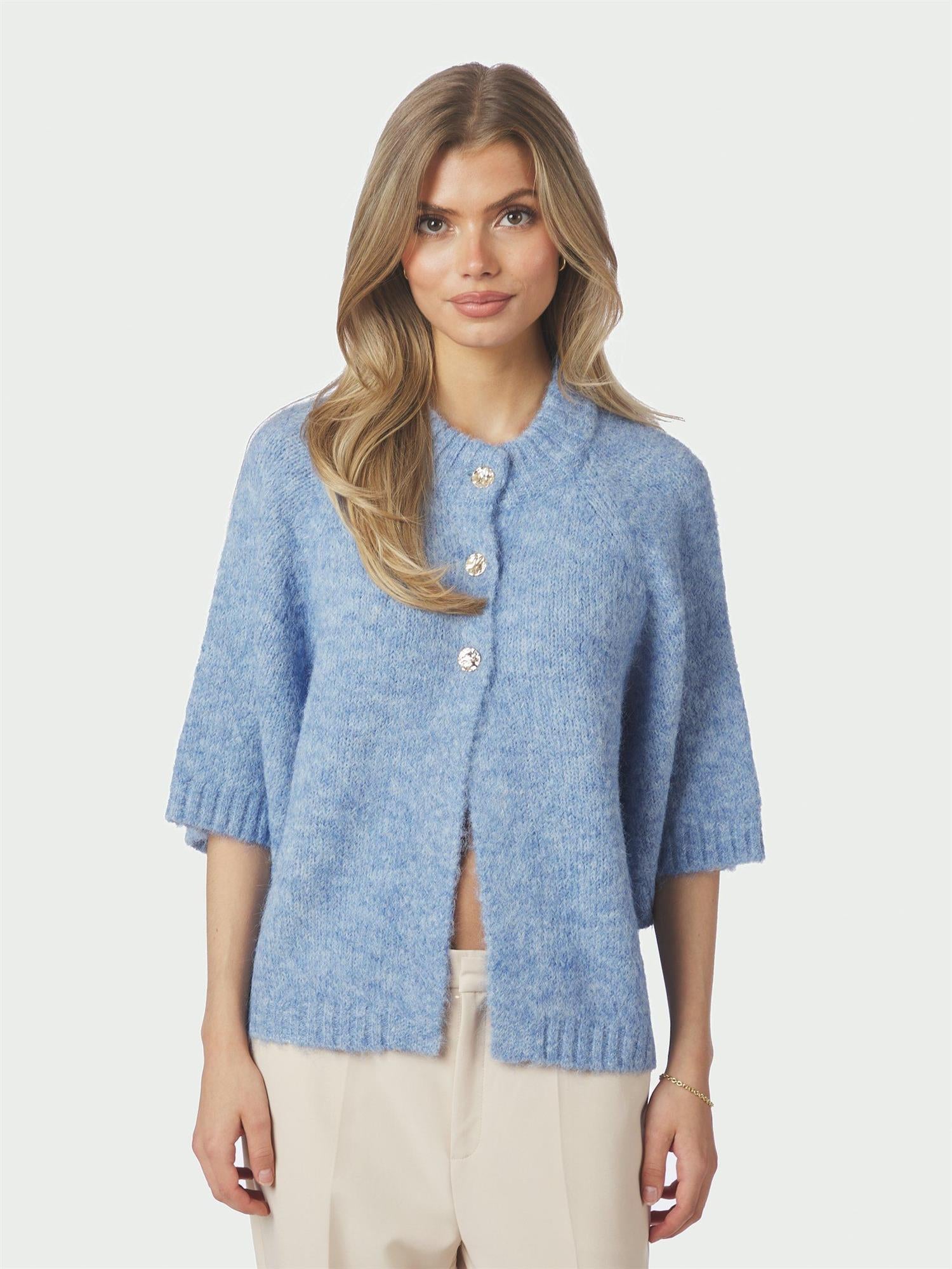 NEO NOIR Benuta Fluffy Knit Cardigan