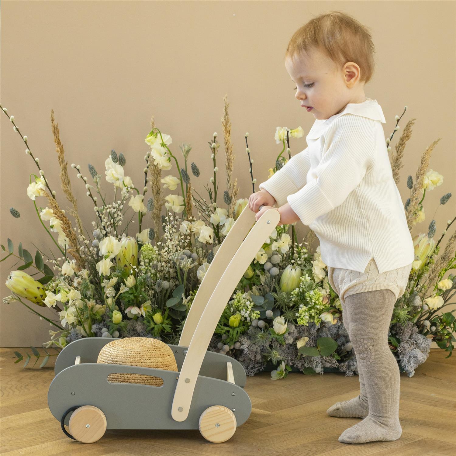 GOBABYGO Strømpebukse m/antiskli,Bambus Sand