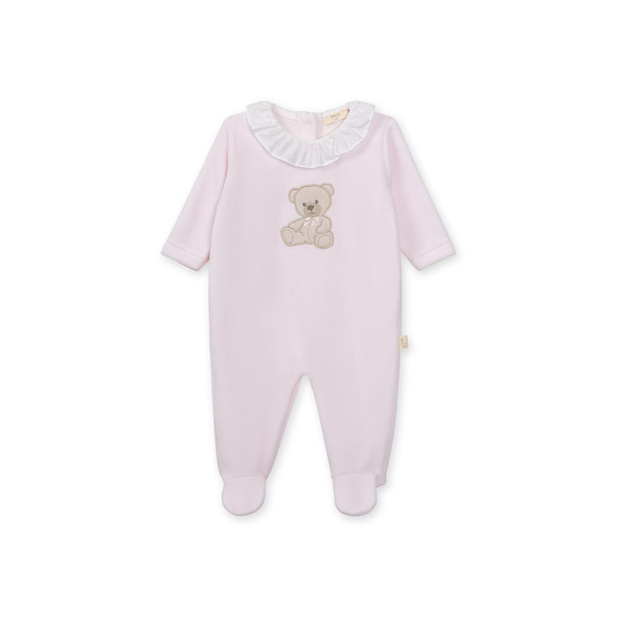 BABY GI Velourdress m/Fot,Sweet Teddy Rosa