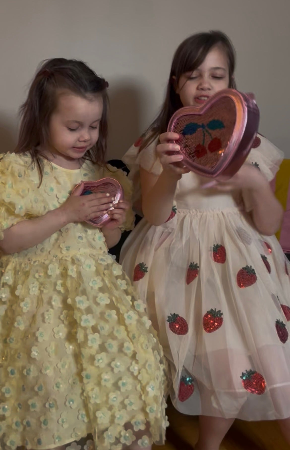 KONGES SLØJD Tut Heart Sequin Bag Rosa