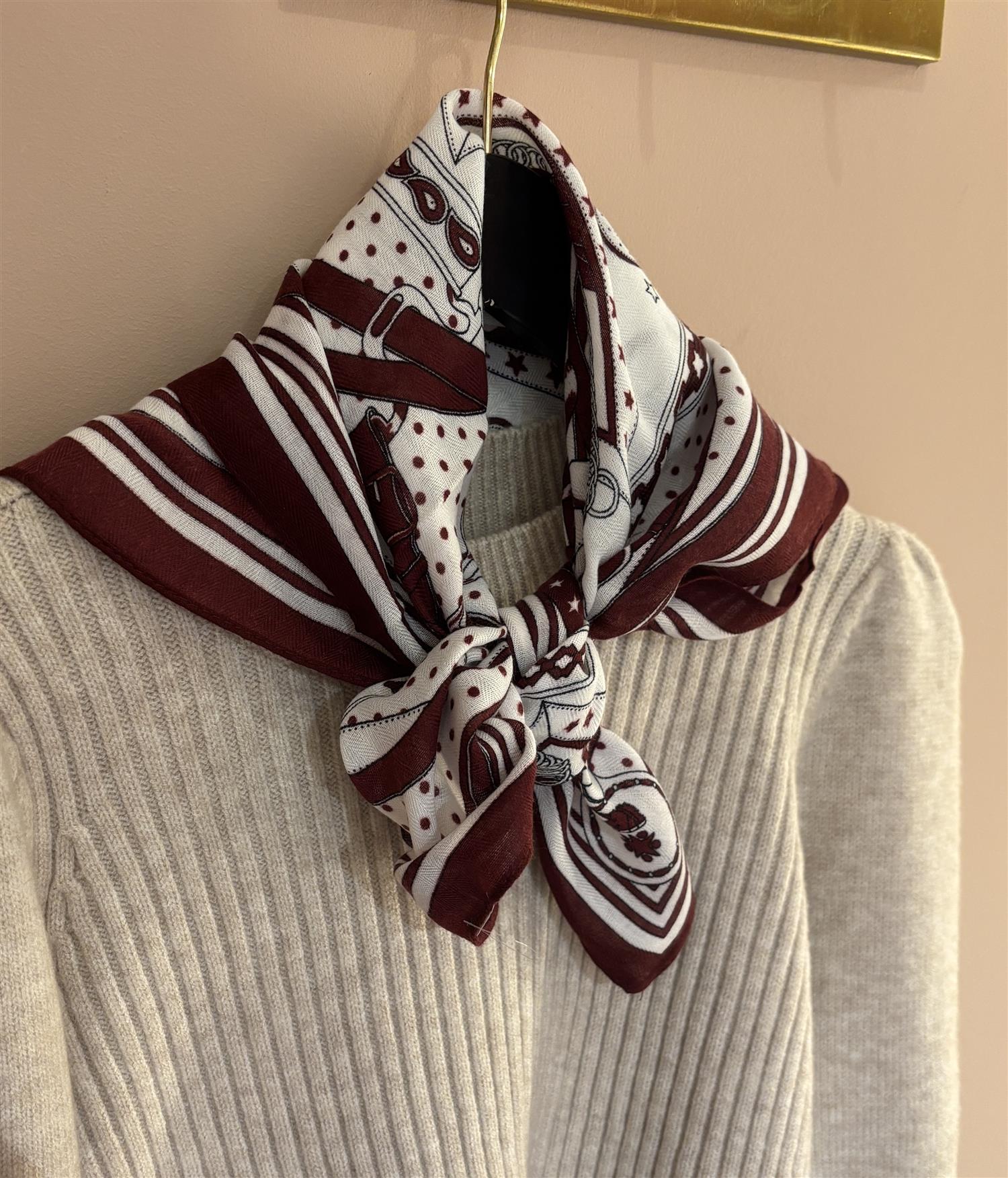 ENDLESS Bandana scarf Bordeaux