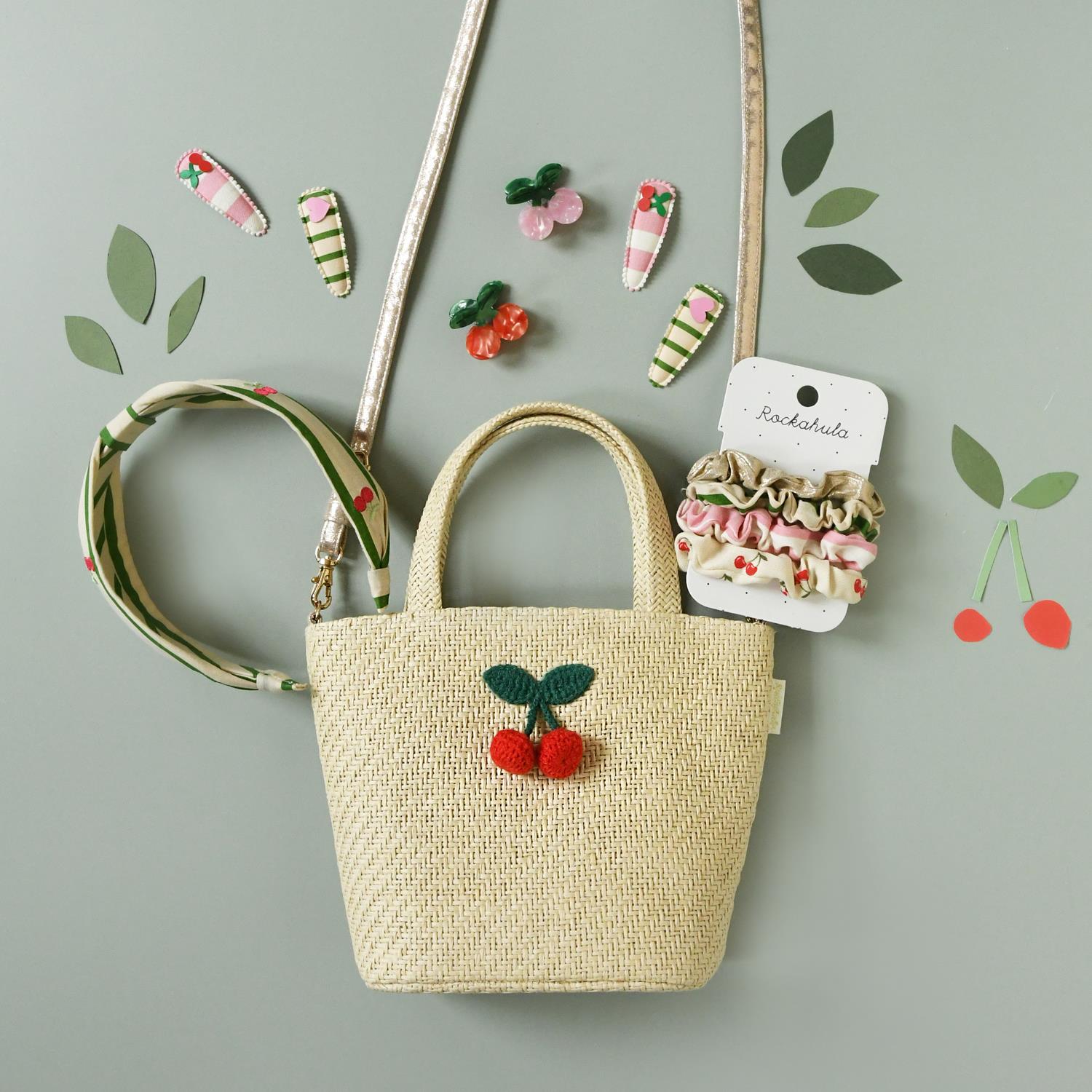 ROCKAHULA Kids Crochet Cherry Basket Bag - Farmor Ingvarda