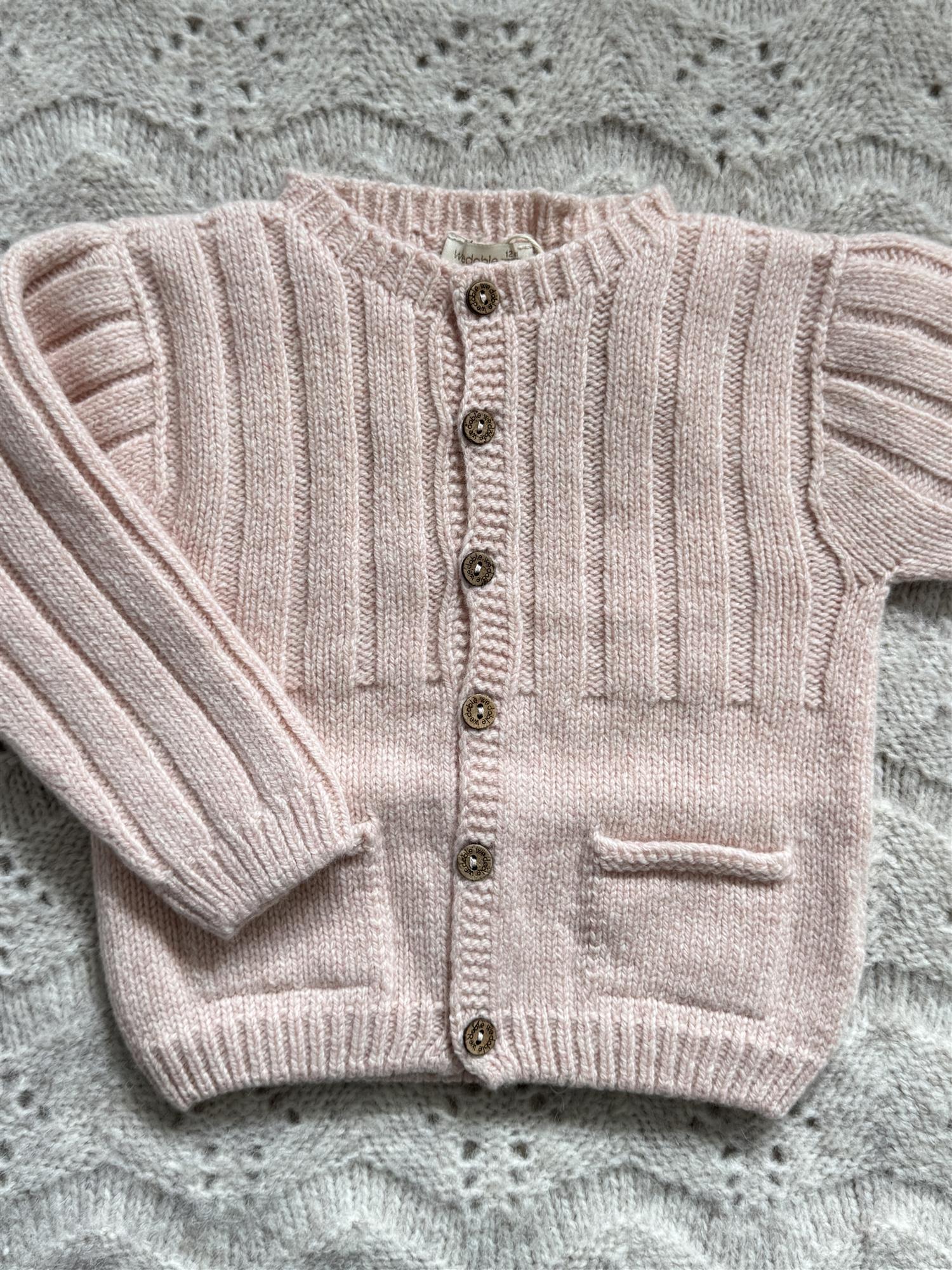 WEDOBLE Strikket Jakke Ribb,Ull Lys Rosa Melert