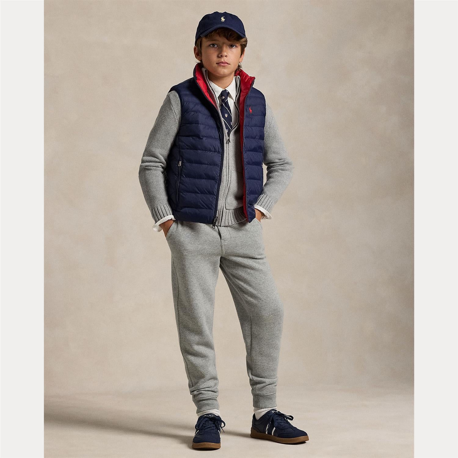 RALPH LAUREN 8-16År Reversible Terra Outerwear Vest,Teens Mørkeblå/Rød