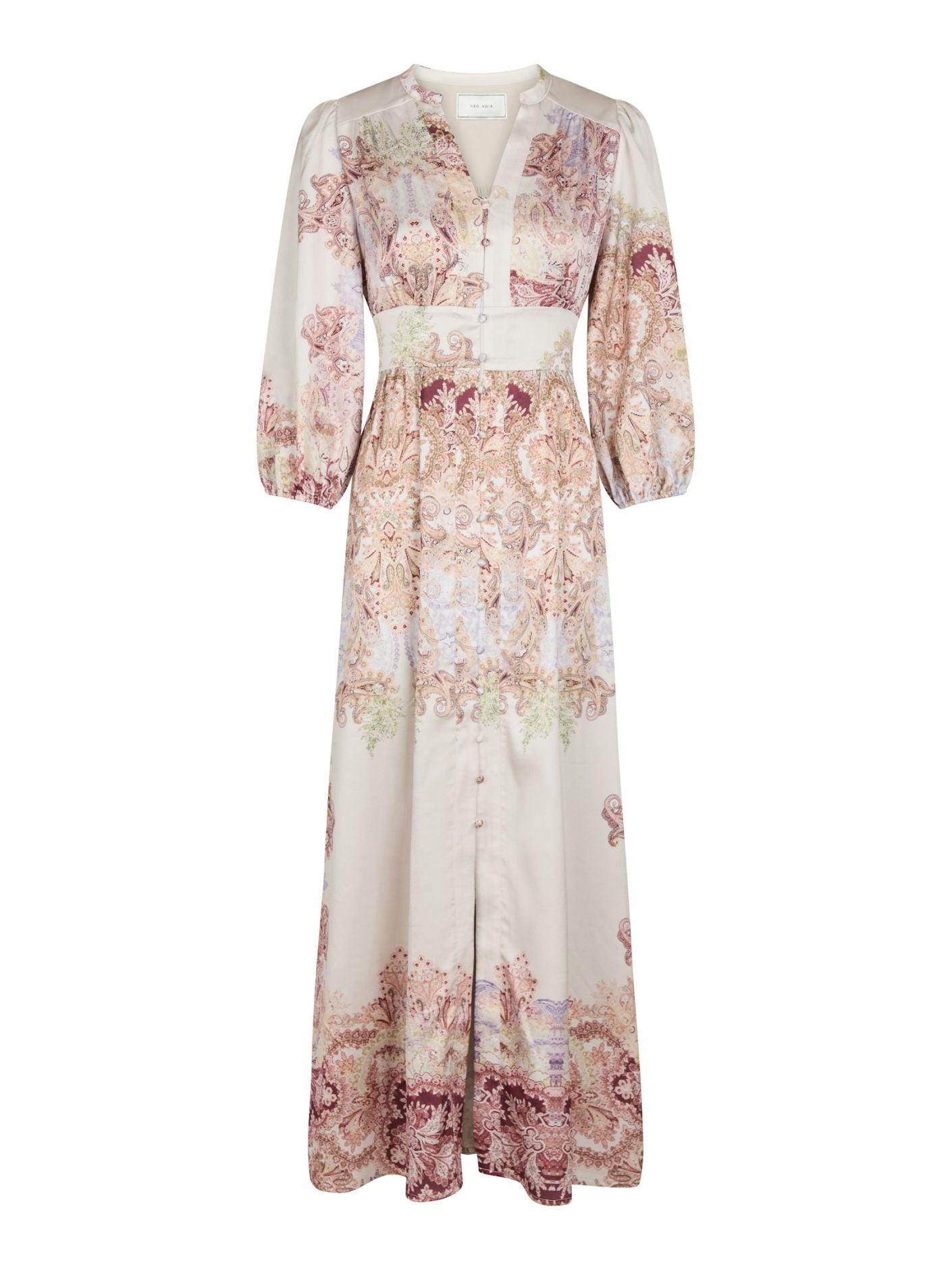 NEO NOIR Stellar Artist Paisley Dress Ivory