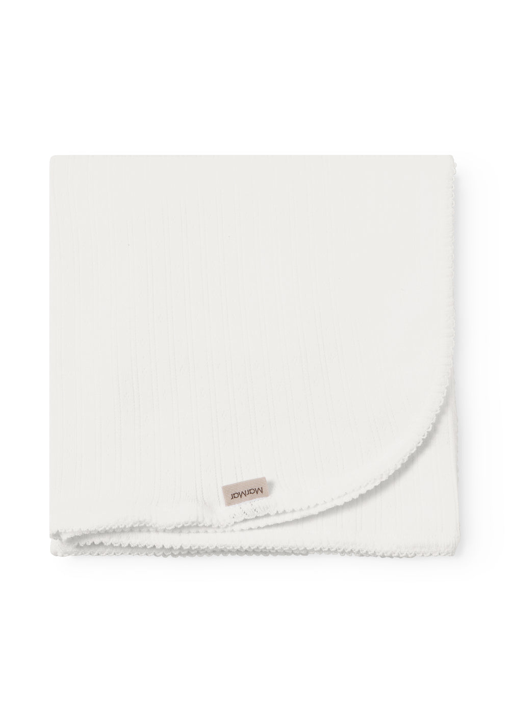 MARMAR COPENHAGEN 0-3ÅR Alida Pointelle babyteppe,Newborn Hvit - Farmor Ingvarda