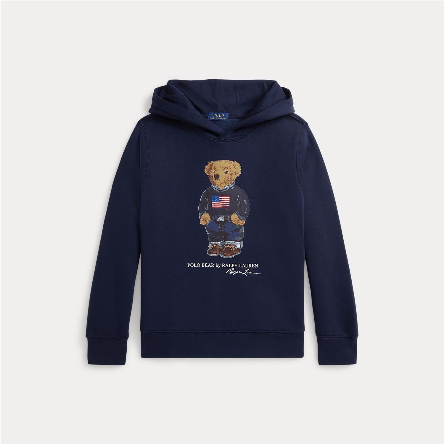 RALPH LAUREN 8-16År Polo Bear Hettegenser Mørkeblå