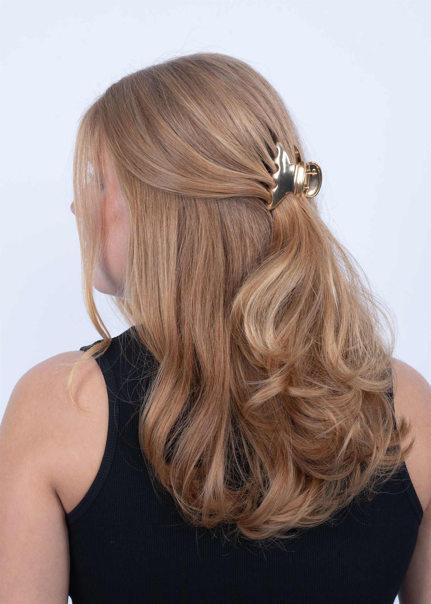 SUI AVA Glossy Hair Claw Golden