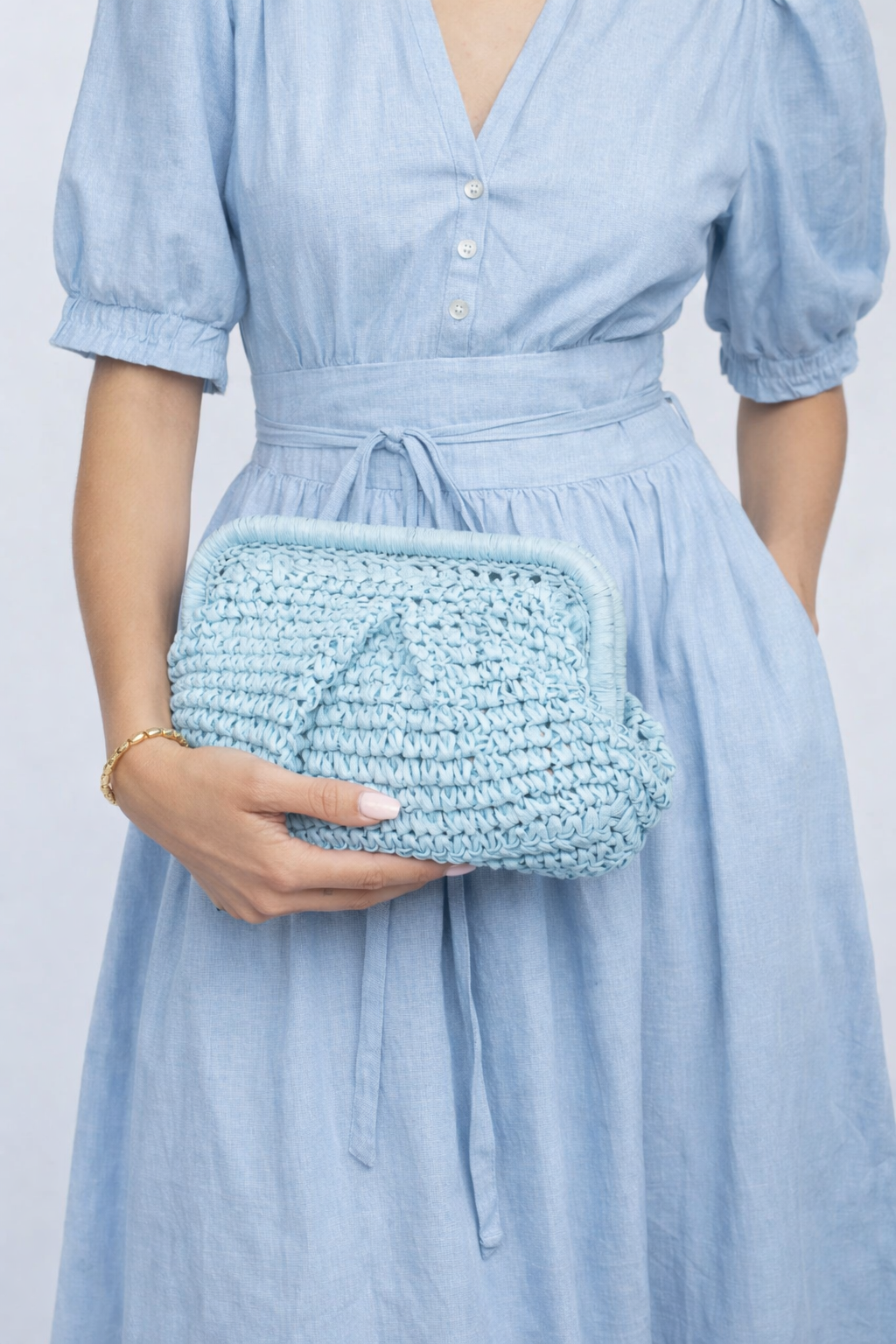 SUI AVA Olivia Soft Served Bag Light Blue