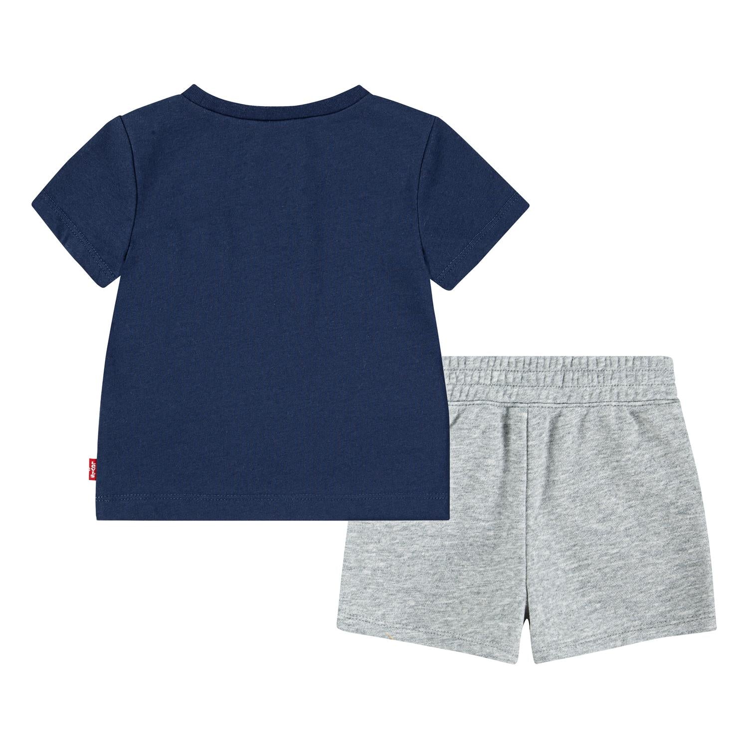 LEVIS 0-3ÅR Sett m/ shorts og T-skjorte Tofarget