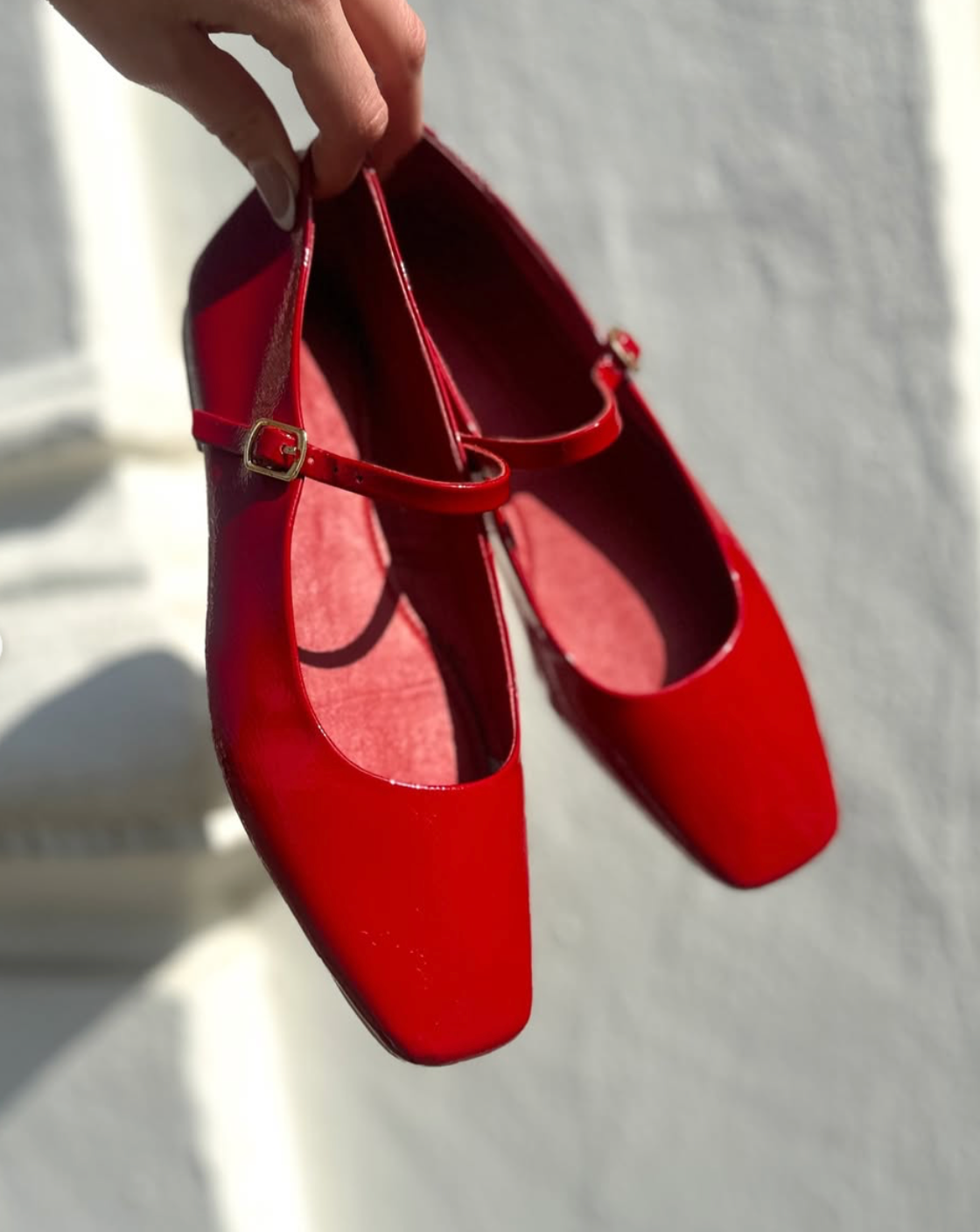 COPENHAGEN SHOES All For Love-Patent Ballerina Rød