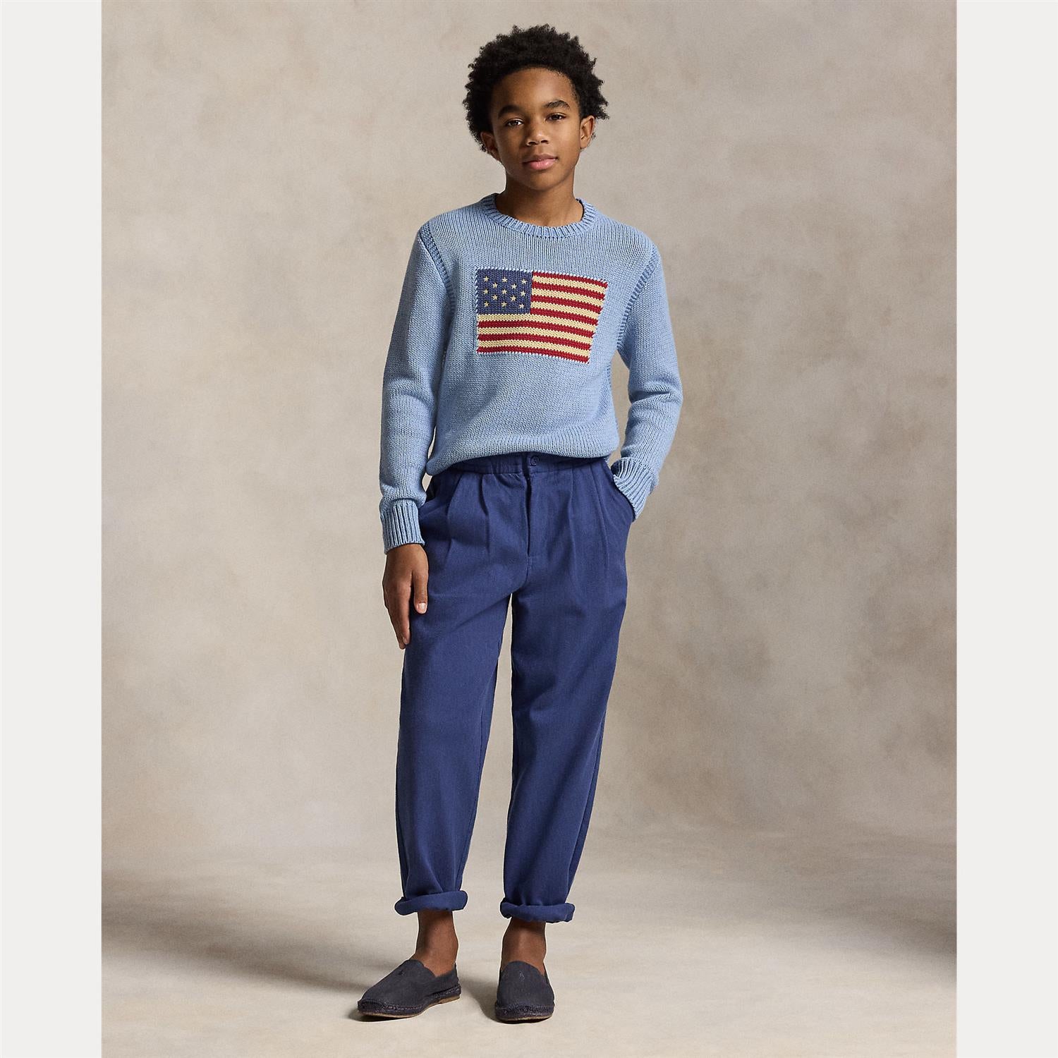 RALPH LAUREN 8-16År Flag CN Sweater