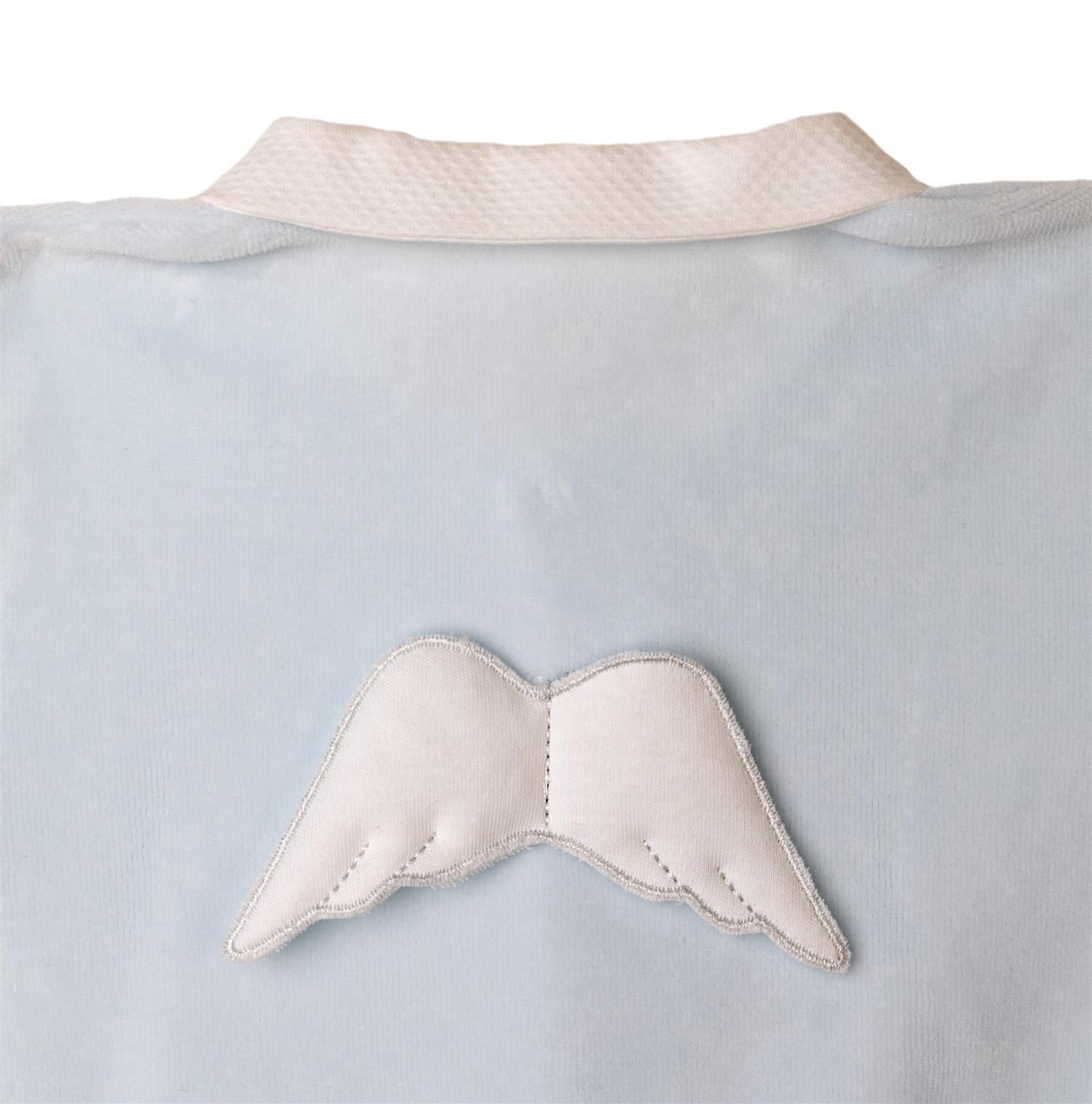 BABY GI Heldress Velour m/fot,Angel Lyseblå
