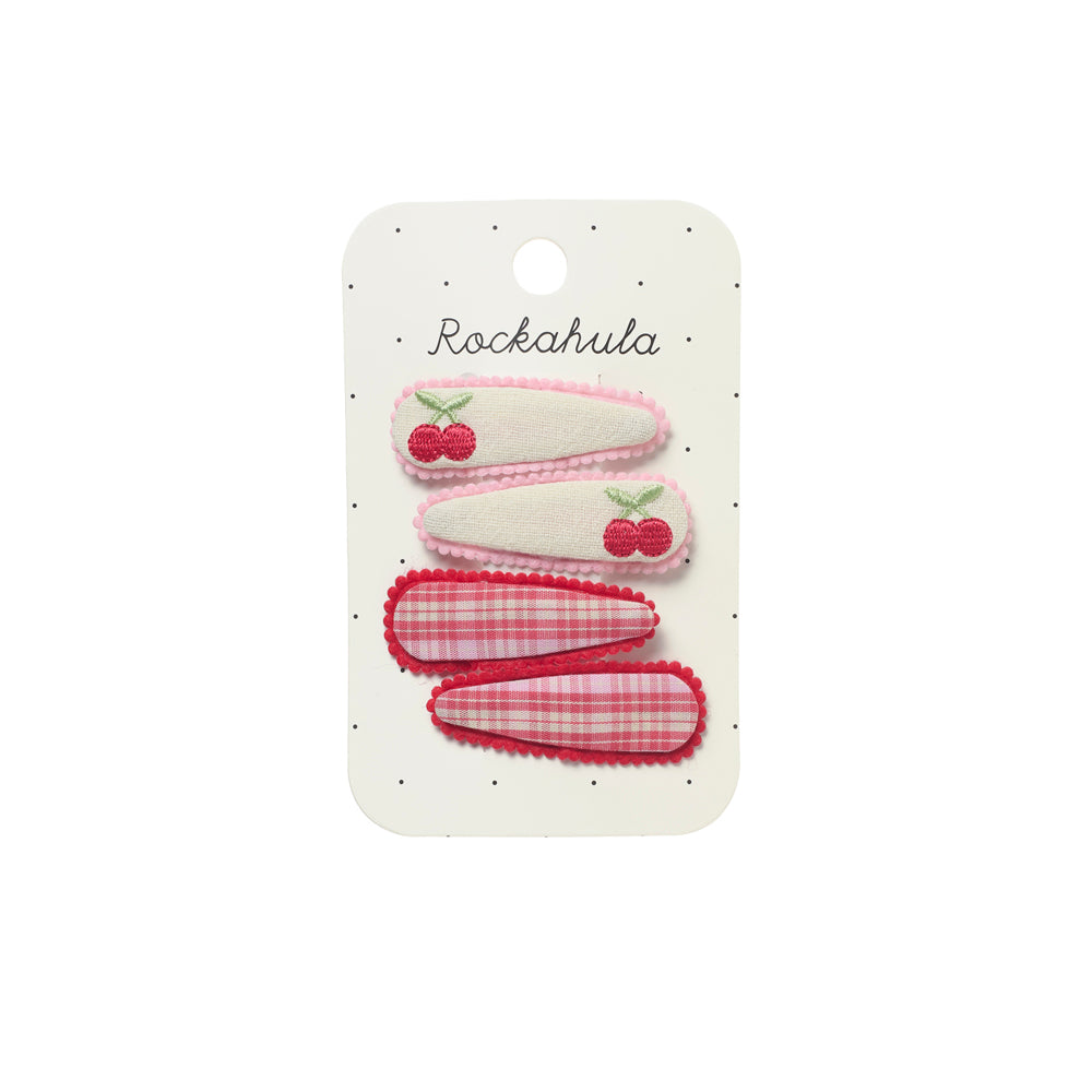 ROCKAHULA Kids Cherry Dreams Fabric Clip Set 4pk