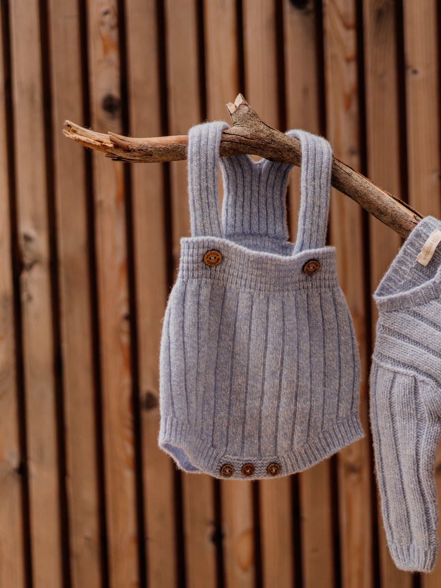 WEDOBLE Strikket Seleshorts Ribb,Ull Lys Blå Melert