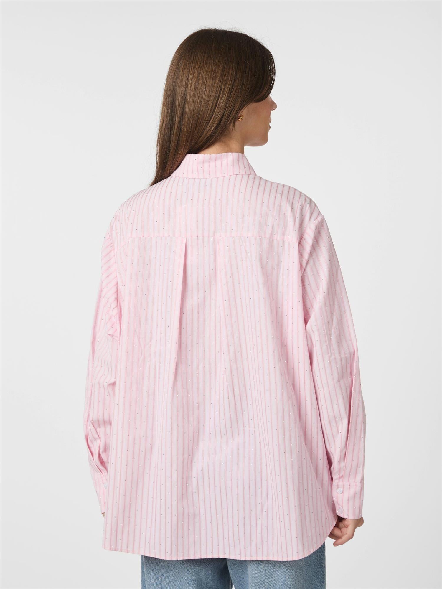 NEO NOIR Dalma Soft Stripe Stone Shirt
