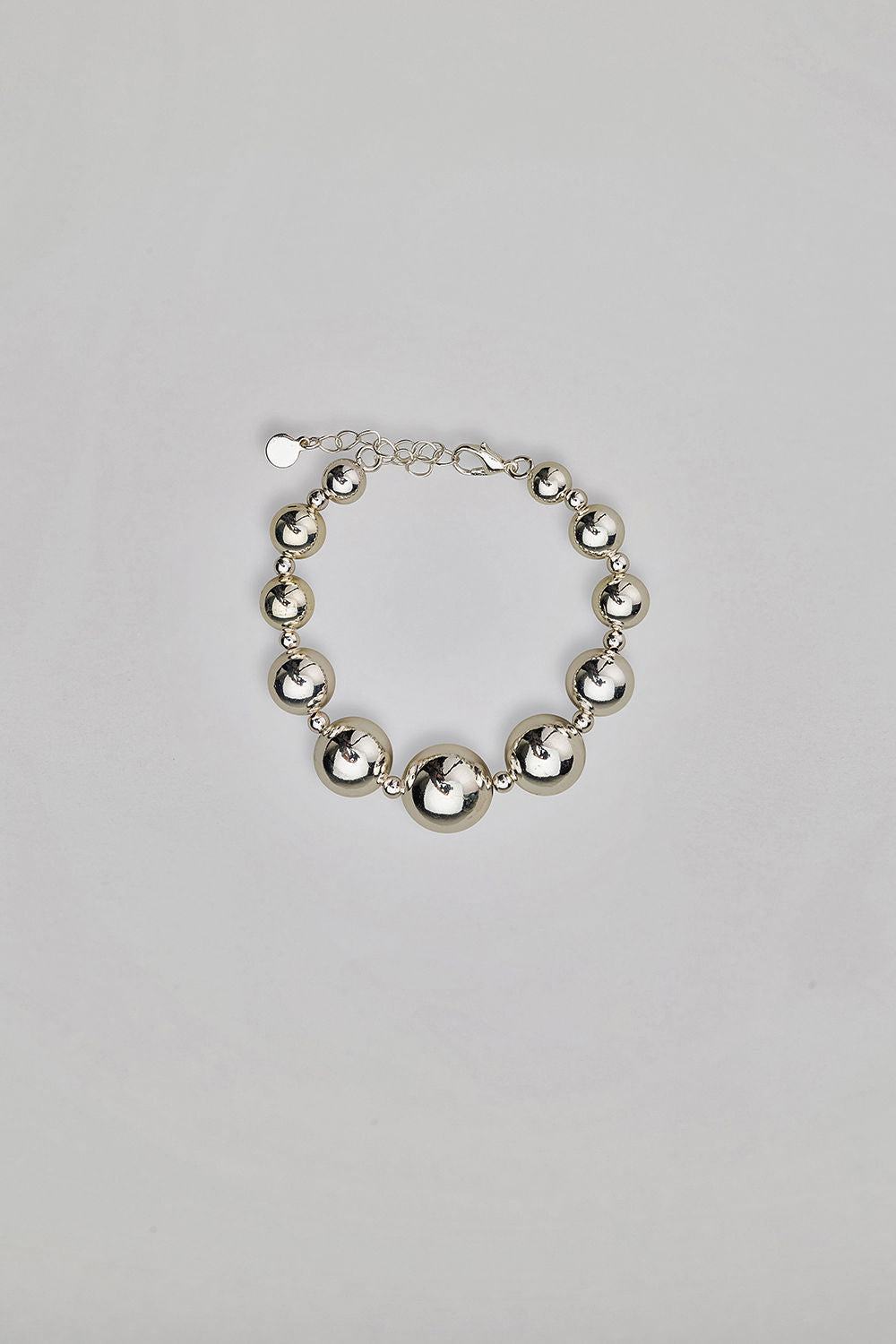 BOW 19 Bead Bracelet Silver