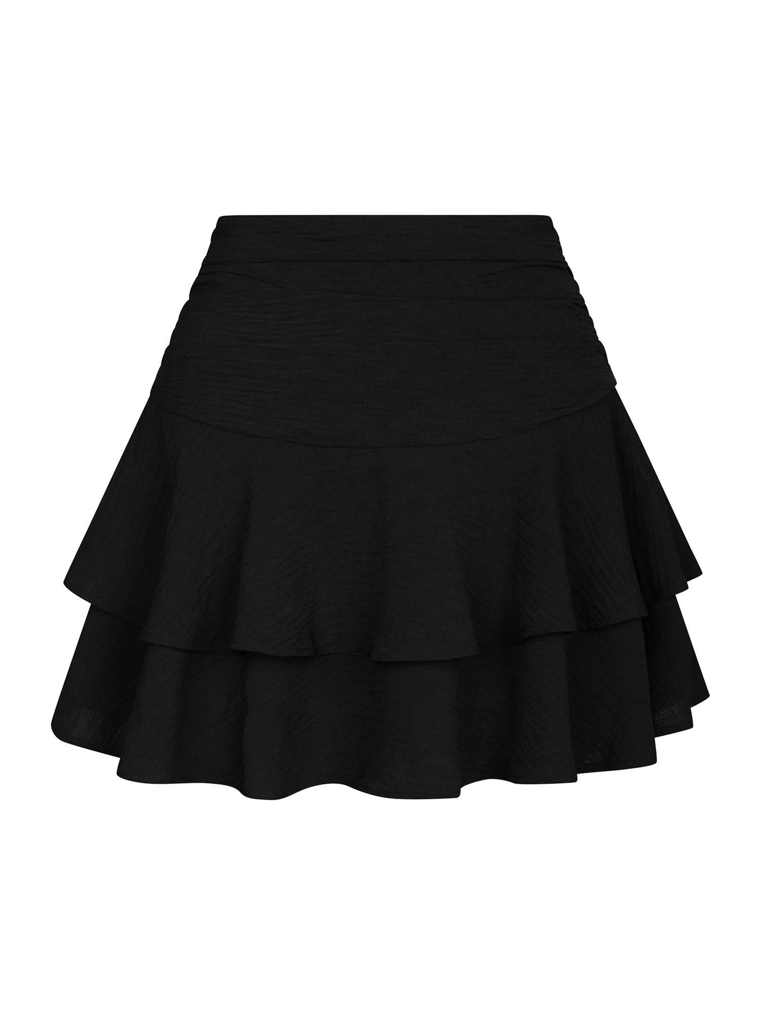 NEO NOIR Mitra Frill Structure Skirt - Farmor Ingvarda