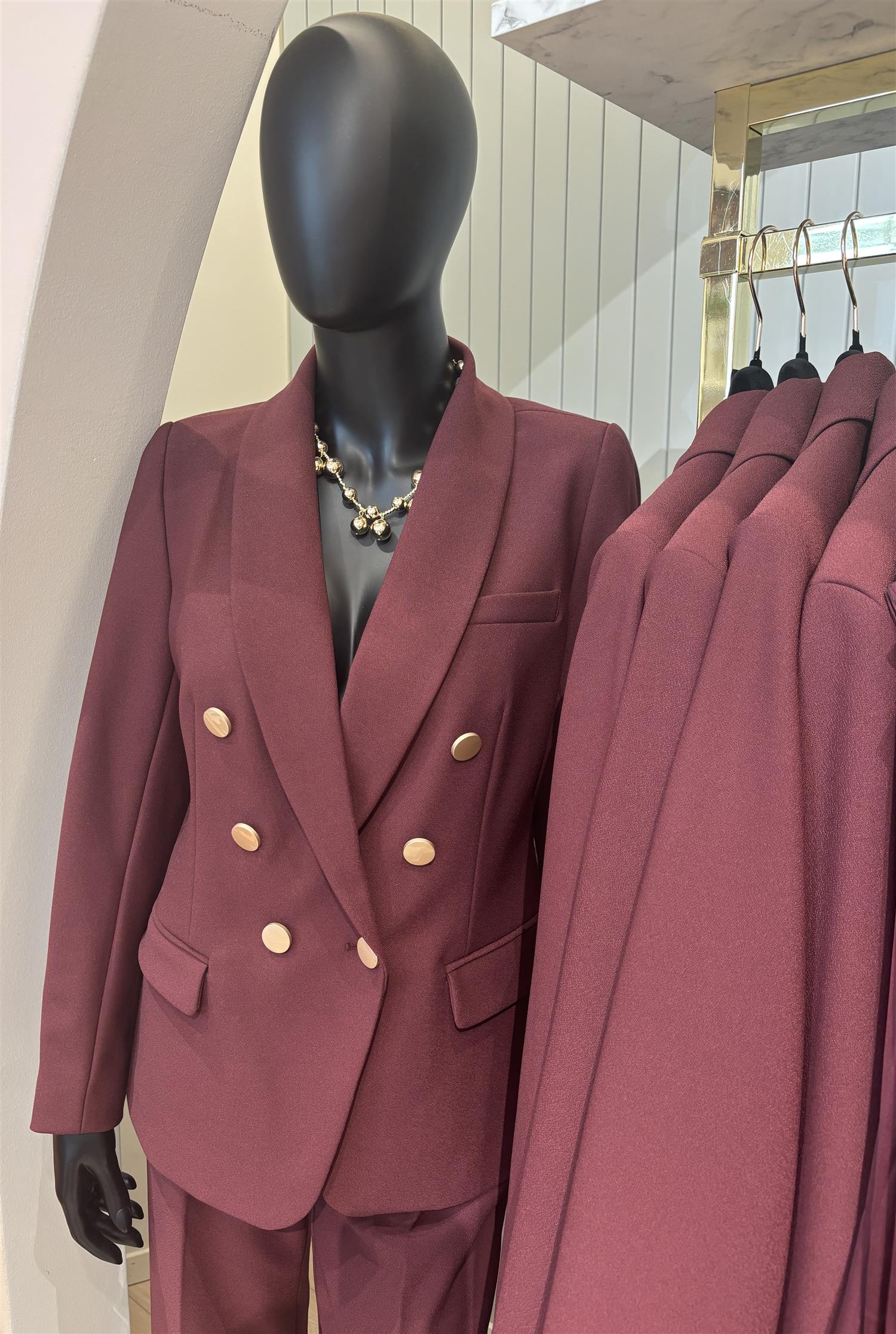 RUE de FEMME Comfy Eloise Blazer Wine - Farmor Ingvarda