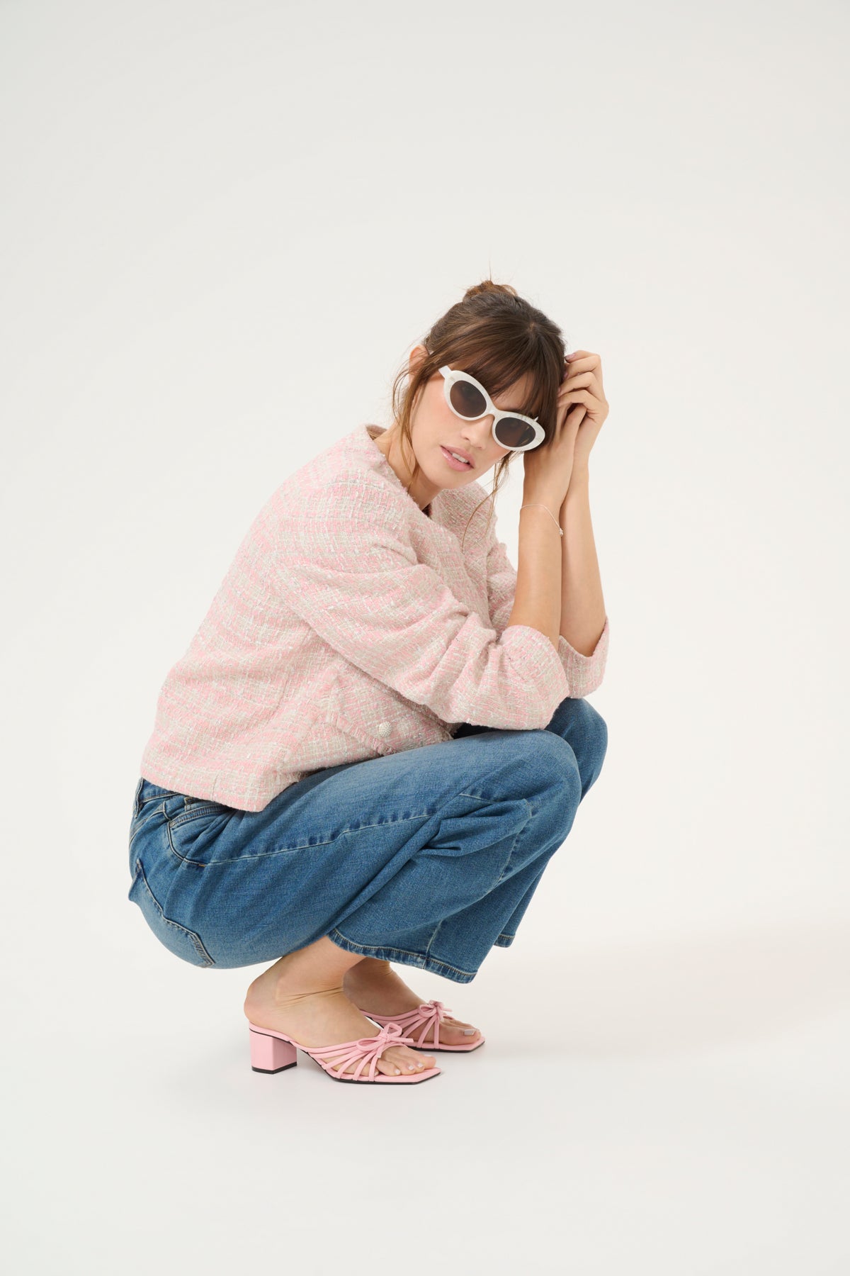 CULTURE Coca Jacket Hvit/Rosa