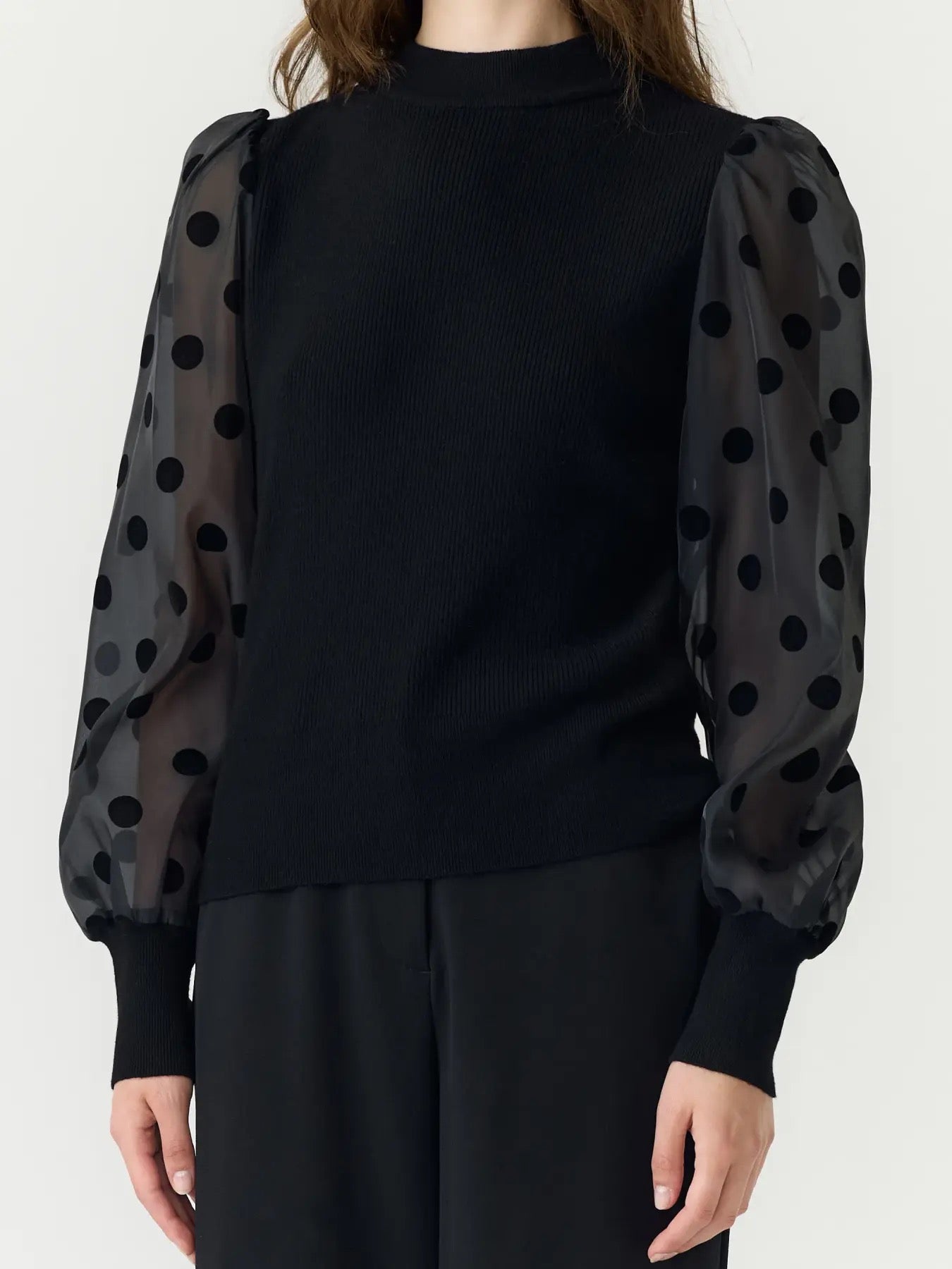 YAS YasDotme LS Knit Pullover