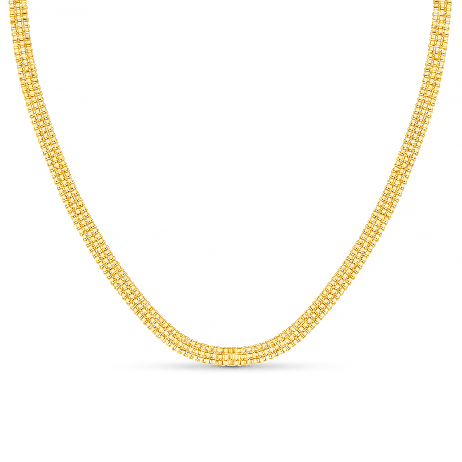 ORELIA Flat box chain necklace 16" - Farmor Ingvarda