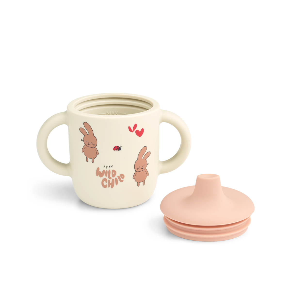 LIEWOOD Neil Sippy Cup,Wild Child Lyserosa/Krem