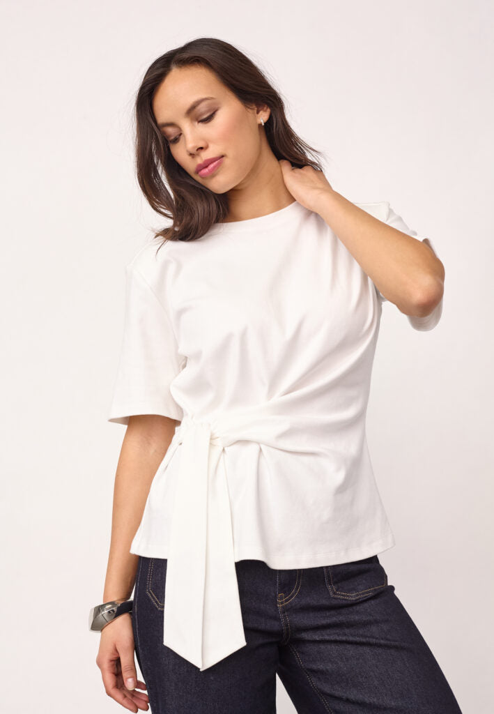 CO´ COUTURE Oriane Pleat Tie Tee