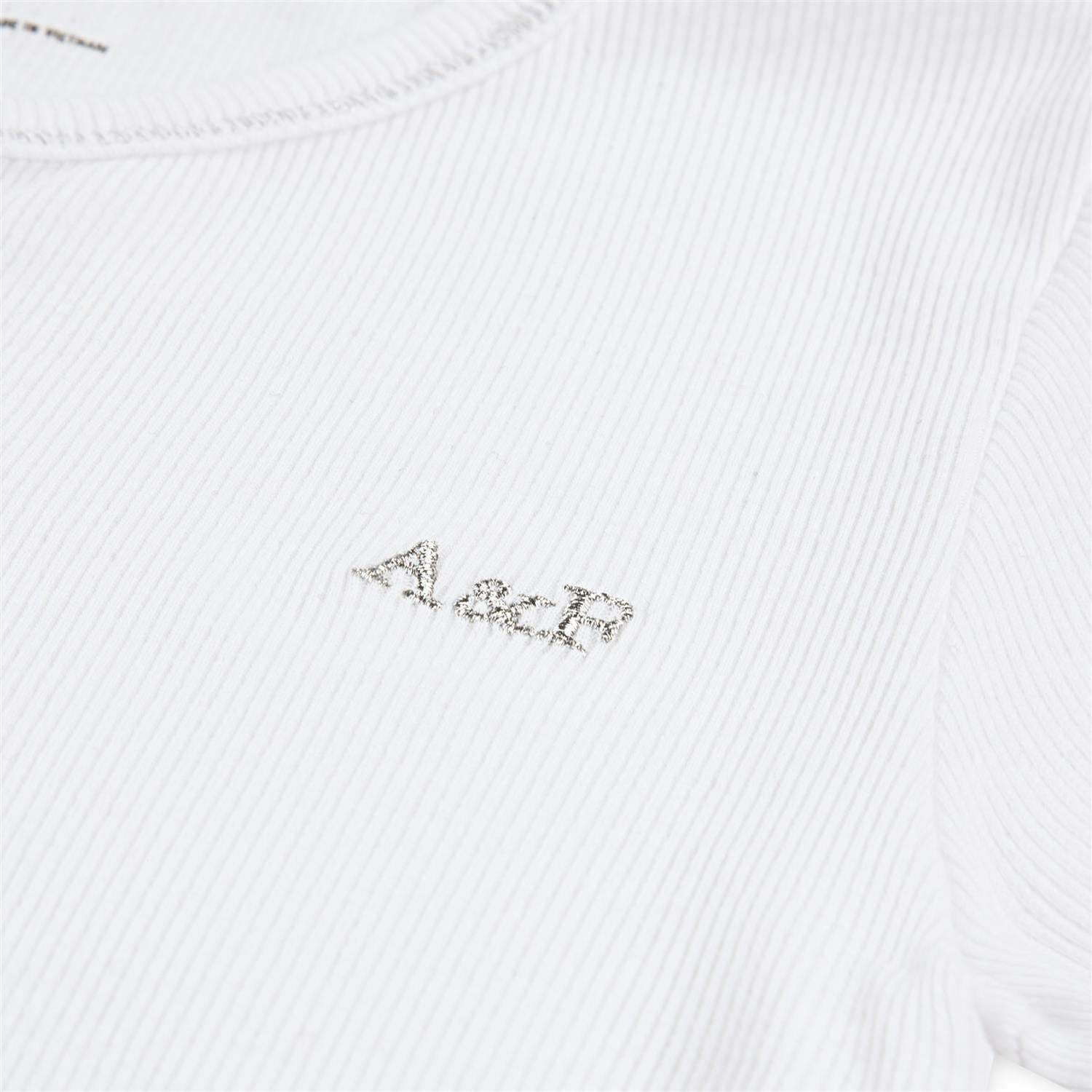 ABERCROMBIE & FITCH Rib Topp Hvit